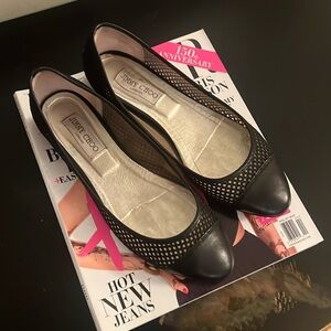 JIMMY CHOO perforated leather flats